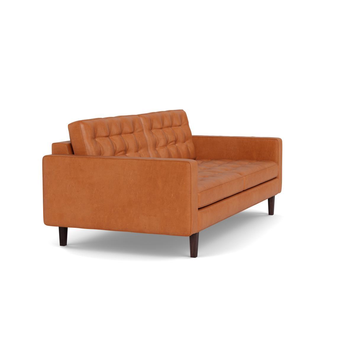 Heal's Hepburn 3 Seater Daino Leather Treacle Walnut Feet - Heal's UK Furniture – image 2