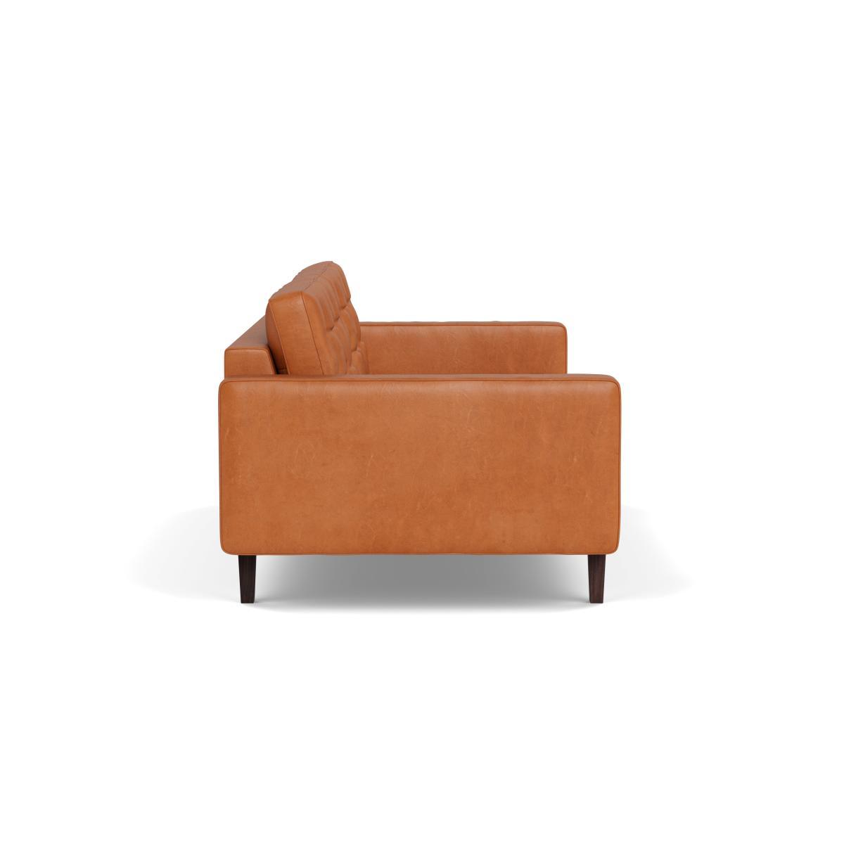 Heal's Hepburn 3 Seater Daino Leather Treacle Walnut Feet - Heal's UK Furniture – image 3
