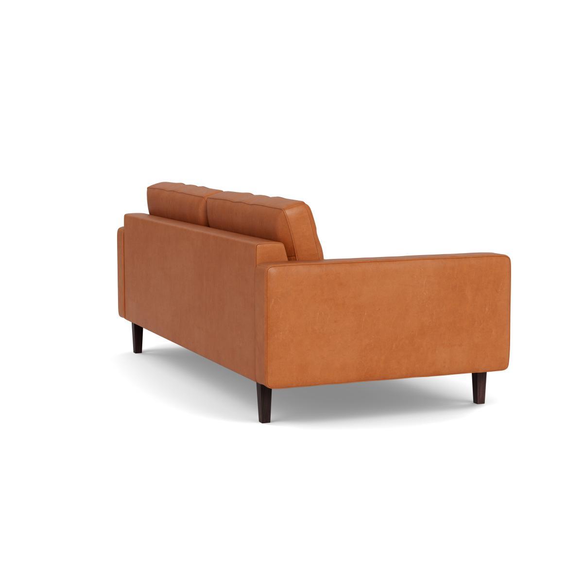 Heal's Hepburn 3 Seater Daino Leather Treacle Walnut Feet - Heal's UK Furniture – image 4