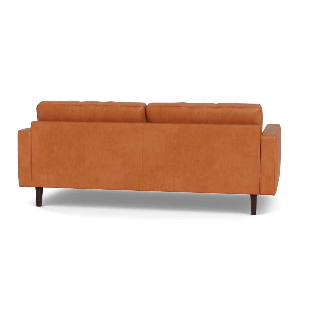 Heal's Hepburn 3 Seater Daino Leather Treacle Walnut Feet - Heal's UK Furniture – image 5