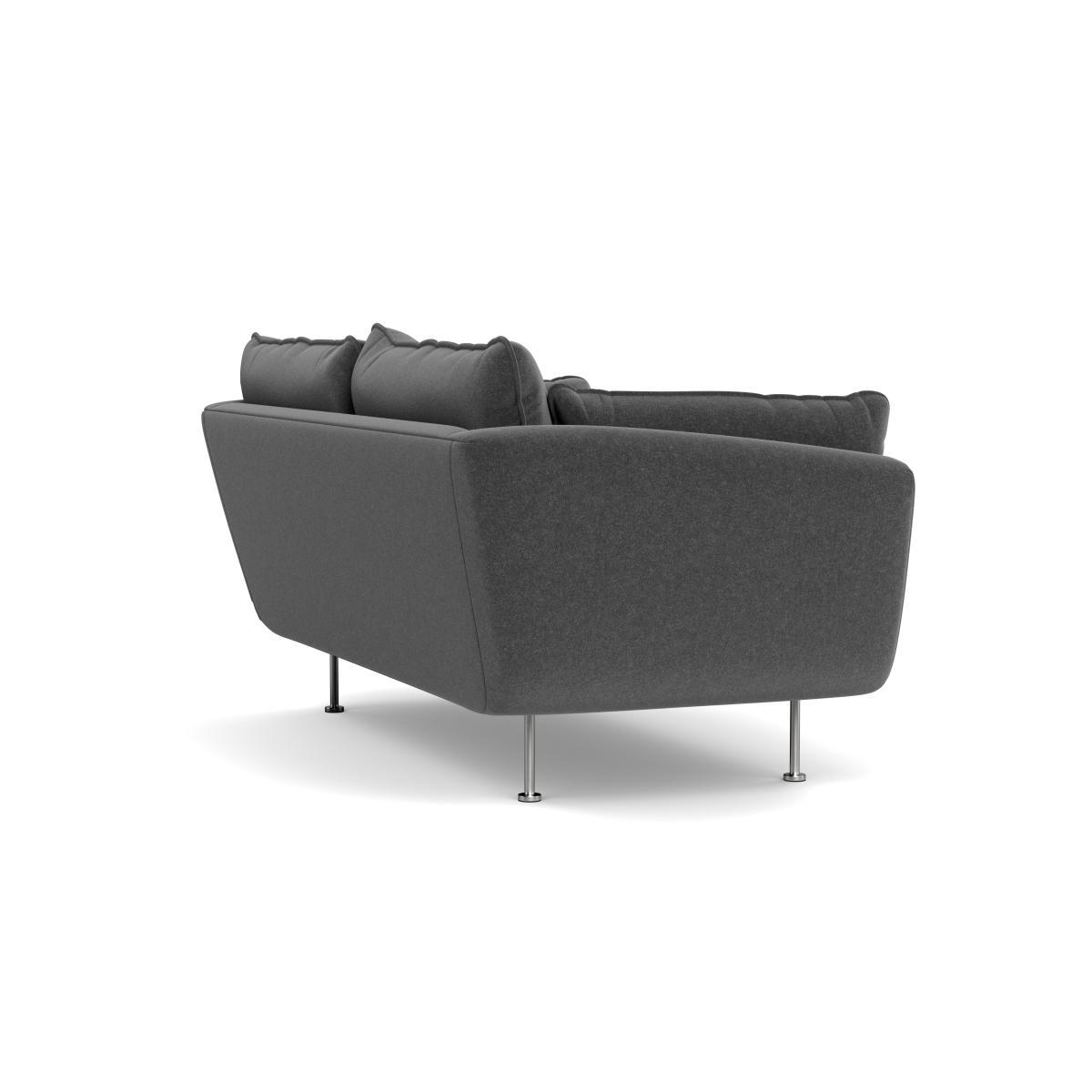 Heal's Allora 2 Seater Sofa Melton Wool Granite Brass Feet - Heal's UK Furniture – image 4