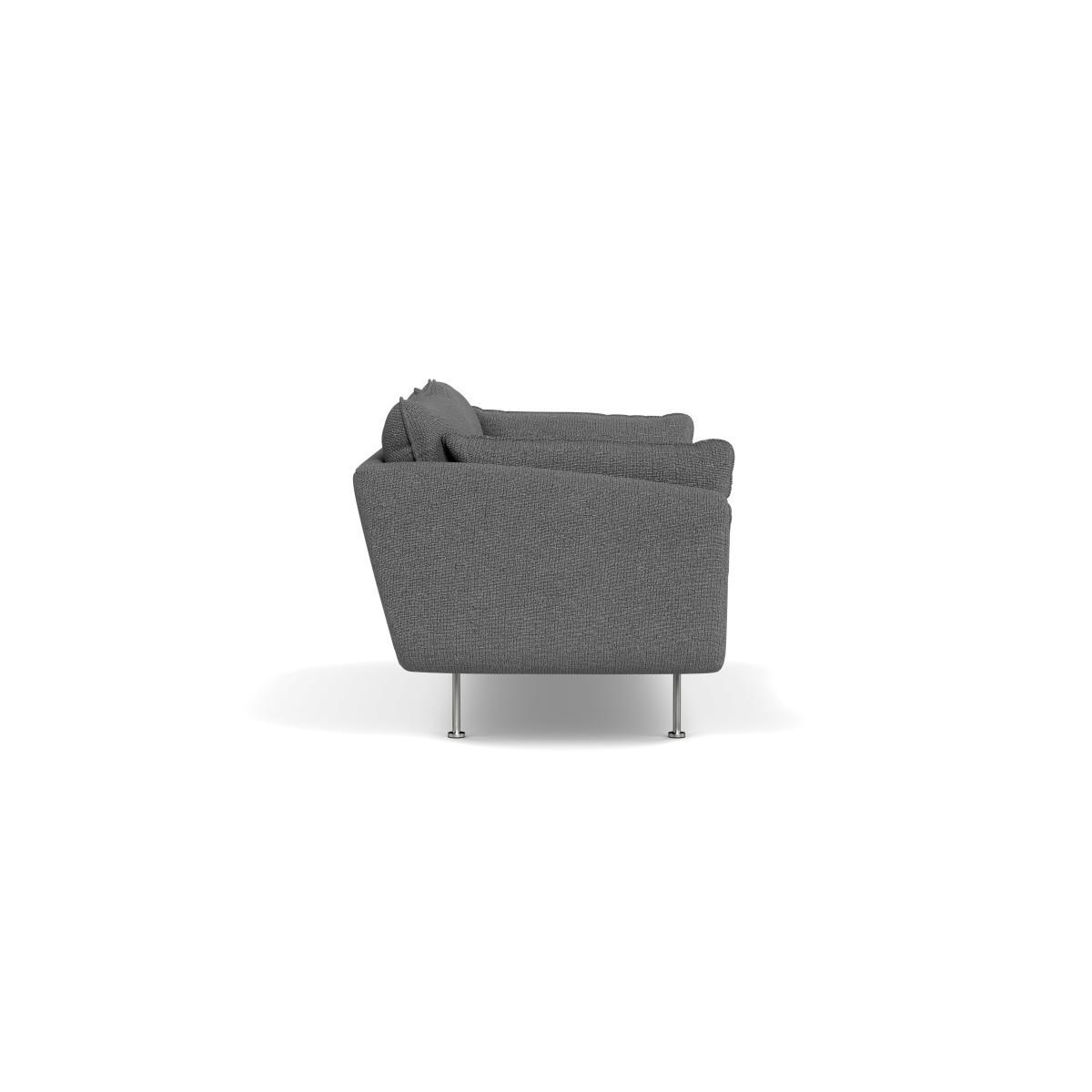 Heal's Allora 3 Seater Sofa Tejo Recycled Noir Brass Feet - Heal's UK Furniture – image 3