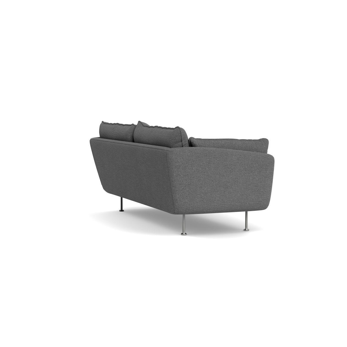 Heal's Allora 3 Seater Sofa Tejo Recycled Noir Brass Feet - Heal's UK Furniture – image 4