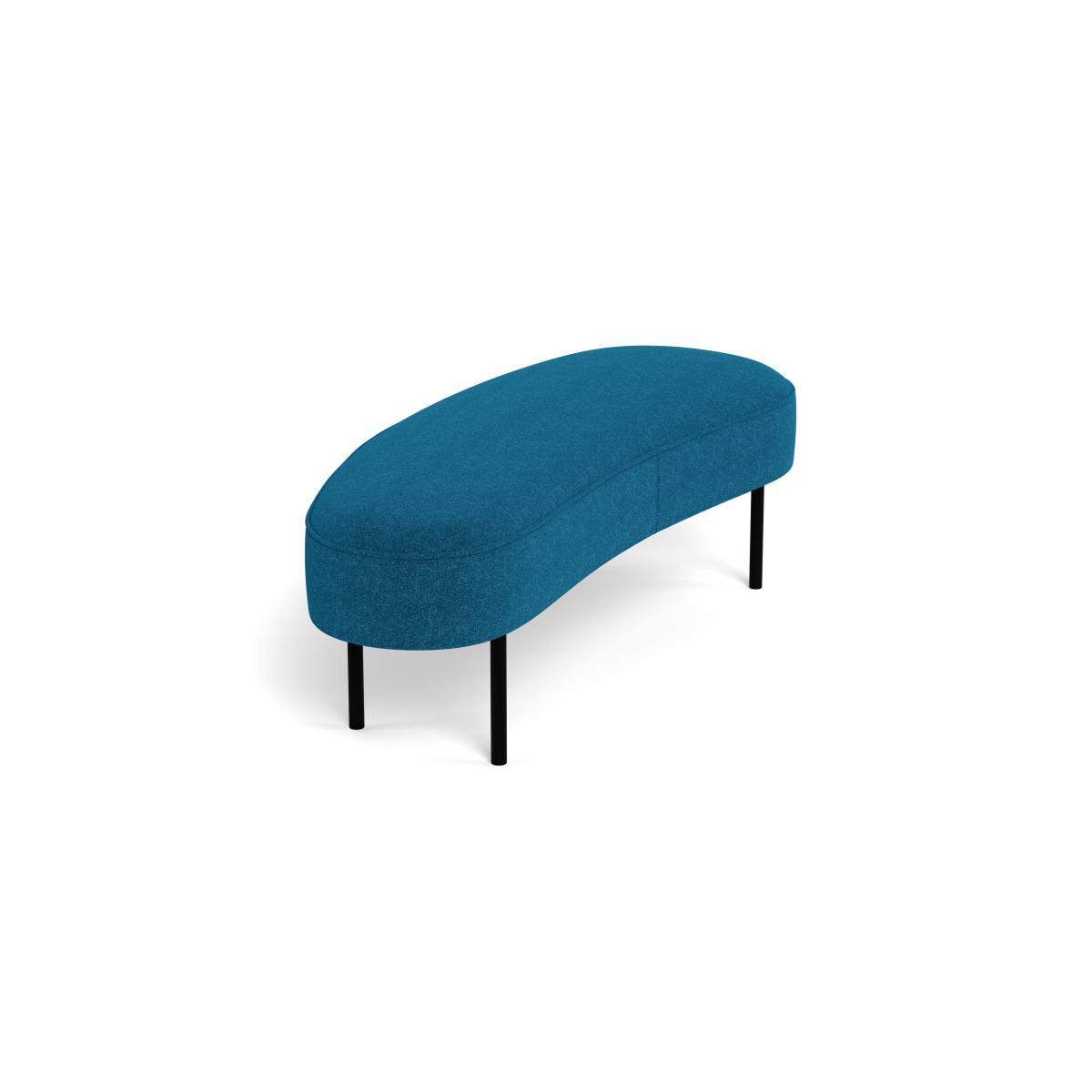 Heal's Isola Large Ottoman St Moritz Wool Teal Black Feet - Heal's UK Furniture – image 2
