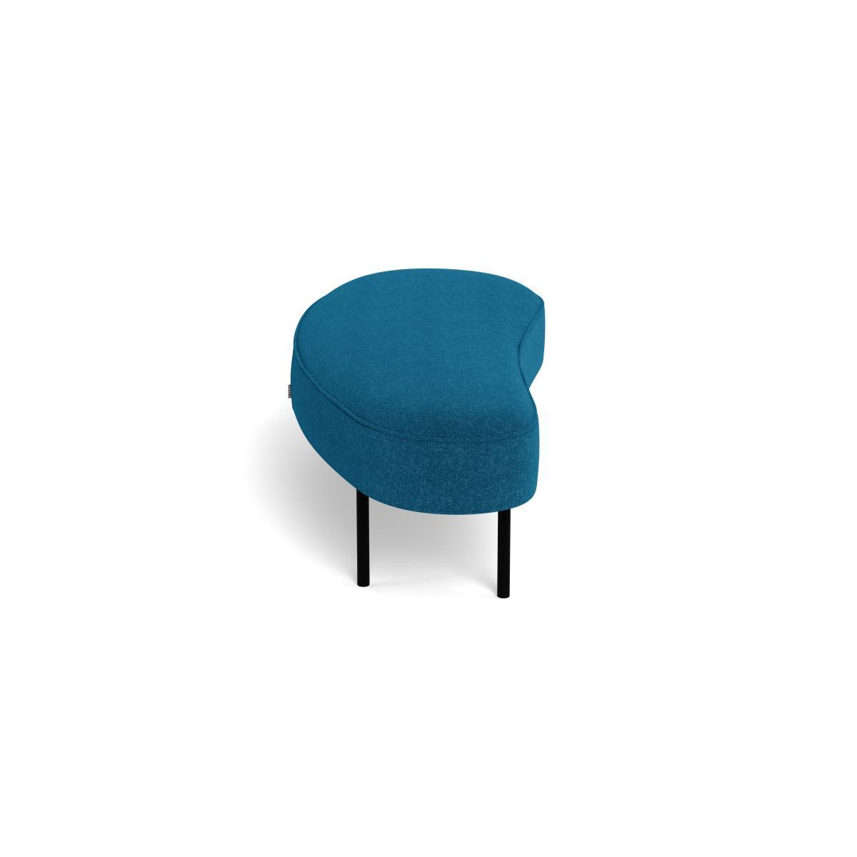 Heal's Isola Large Ottoman St Moritz Wool Teal Black Feet - Heal's UK Furniture – image 3