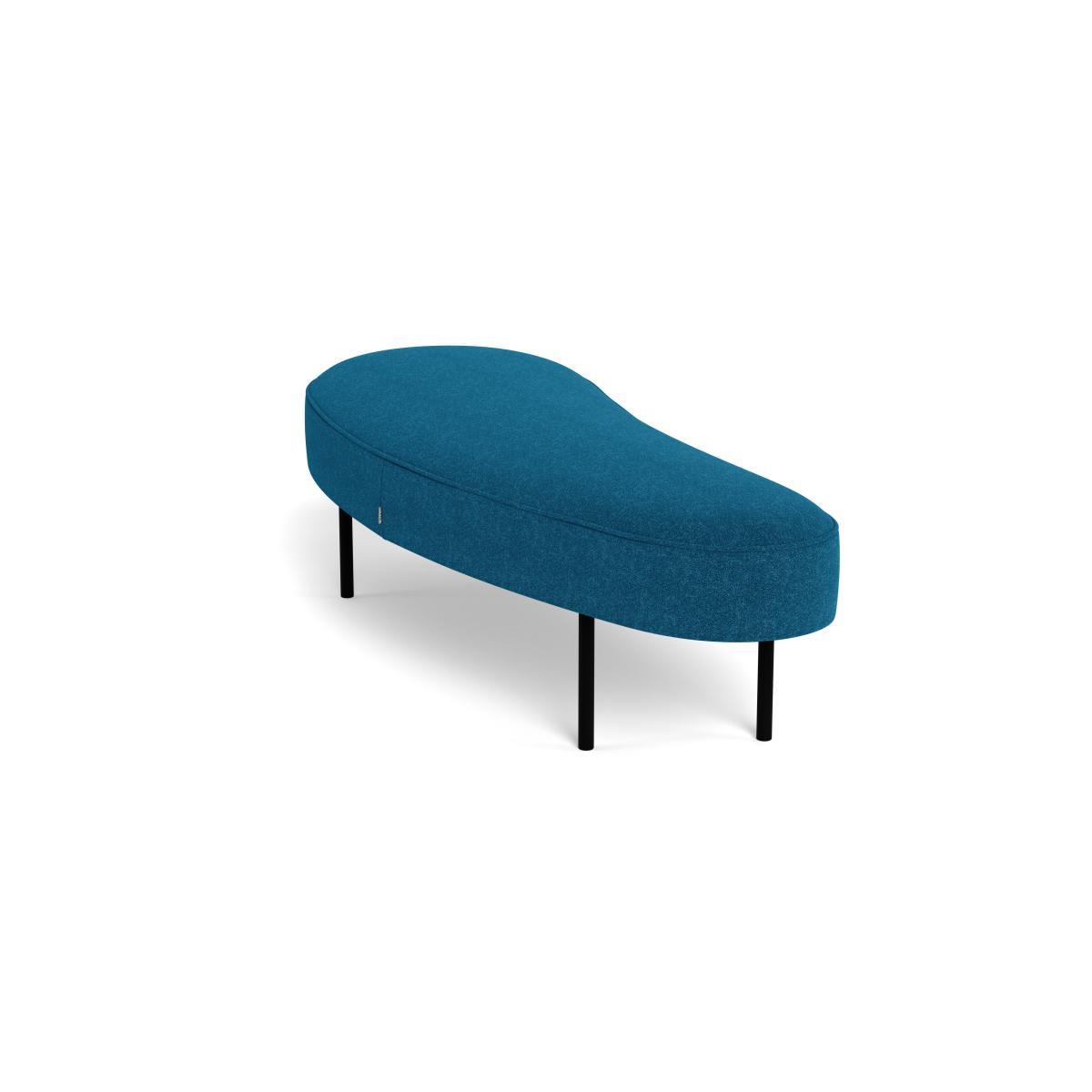 Heal's Isola Large Ottoman St Moritz Wool Teal Black Feet - Heal's UK Furniture – image 4