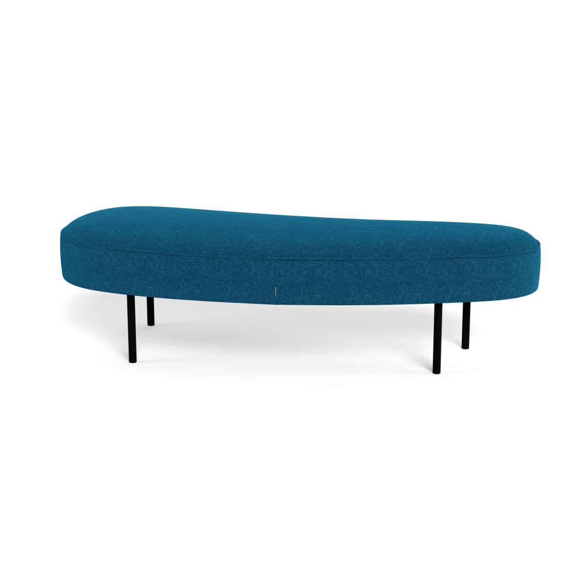 Heal's Isola Large Ottoman St Moritz Wool Teal Black Feet - Heal's UK Furniture – image 5