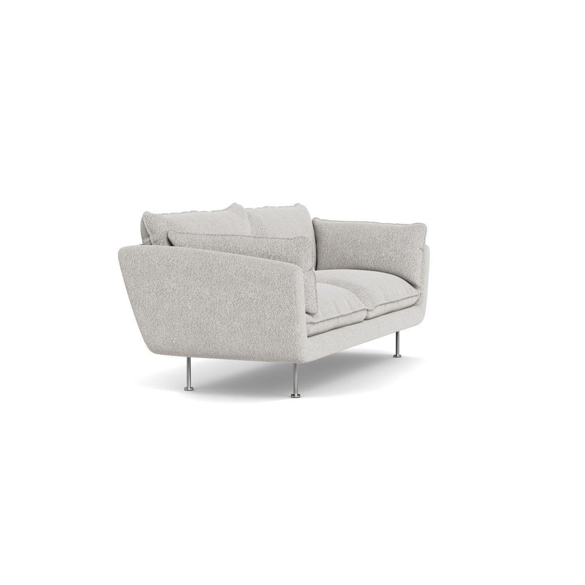 Heal's Allora 3 Seater Sofa Chunky Boucle Ecru Stainless Steel Feet - Heal's UK Furniture – image 2