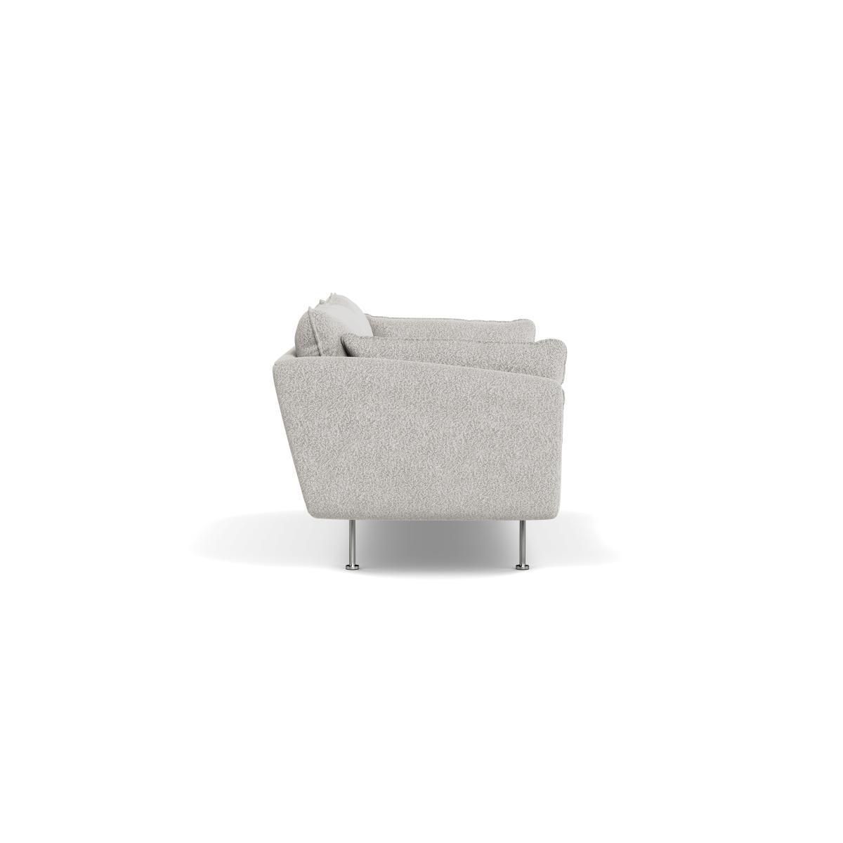 Heal's Allora 3 Seater Sofa Chunky Boucle Ecru Stainless Steel Feet - Heal's UK Furniture – image 3