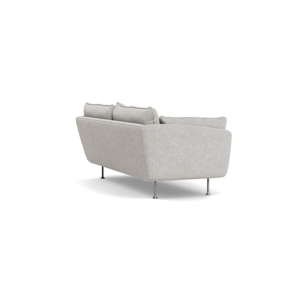 Heal's Allora 3 Seater Sofa Chunky Boucle Ecru Stainless Steel Feet - Heal's UK Furniture – image 4