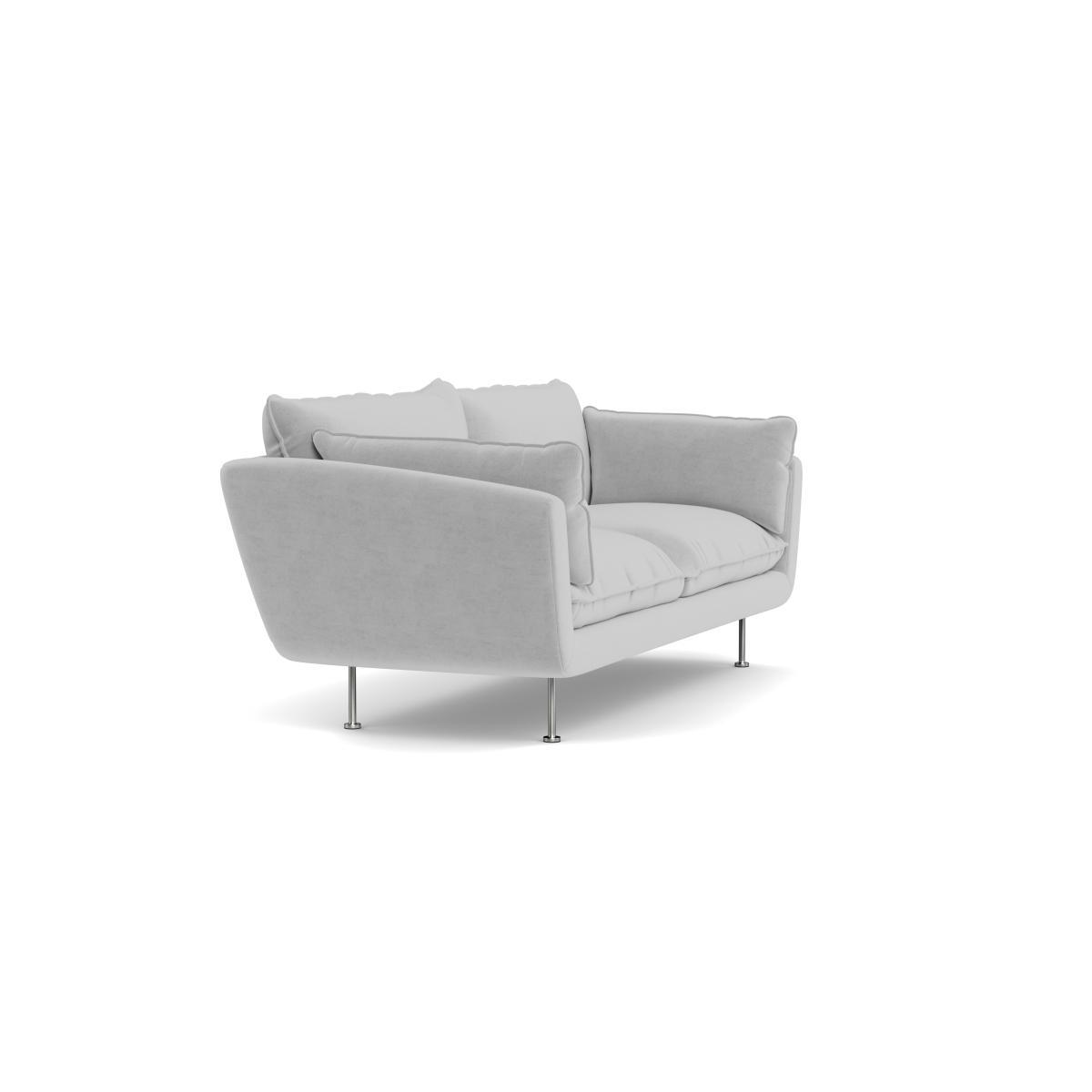 Heal's Allora 3 Seater Sofa Velvet Platinum Brass Feet - Heal's UK Furniture – image 2