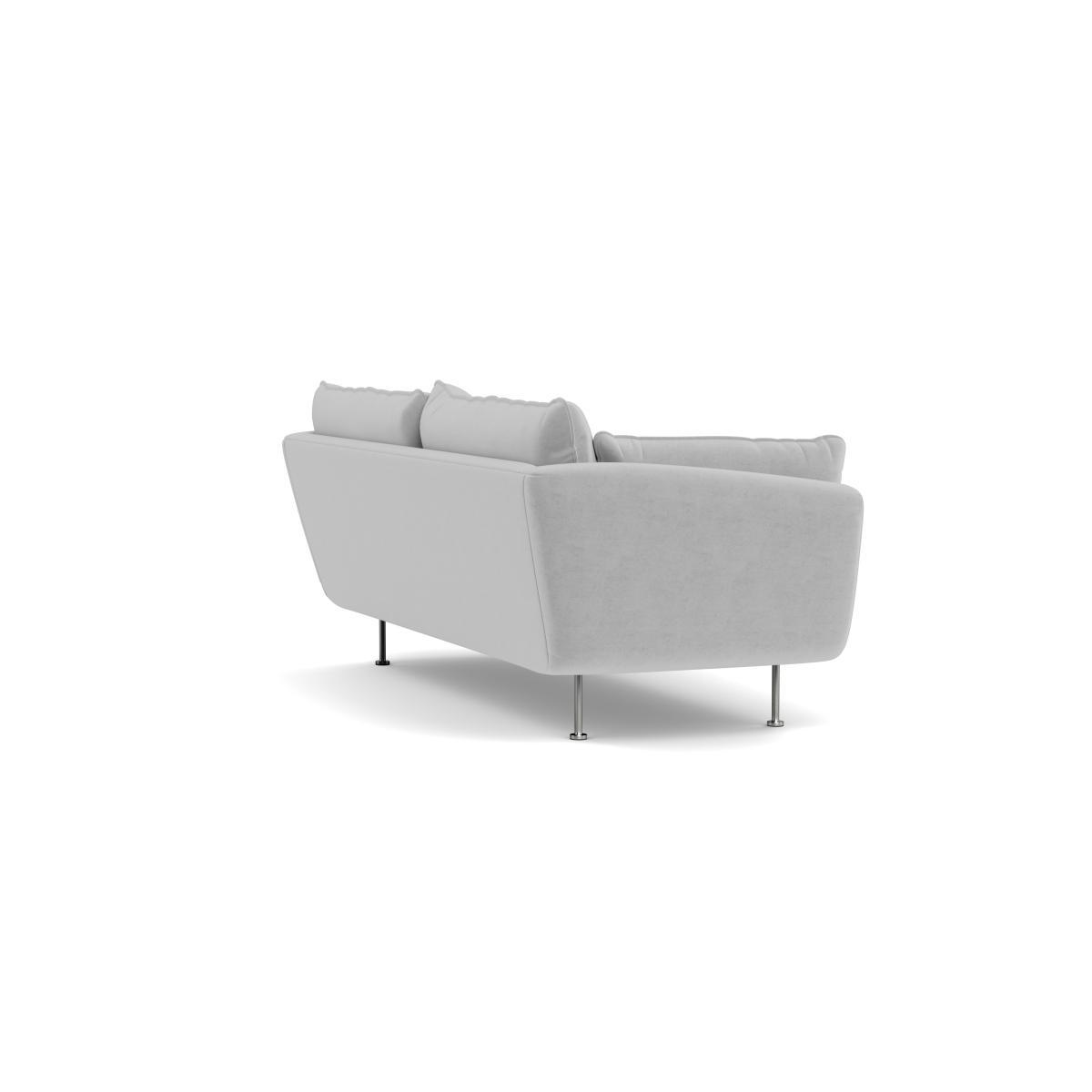 Heal's Allora 3 Seater Sofa Velvet Platinum Brass Feet - Heal's UK Furniture – image 4