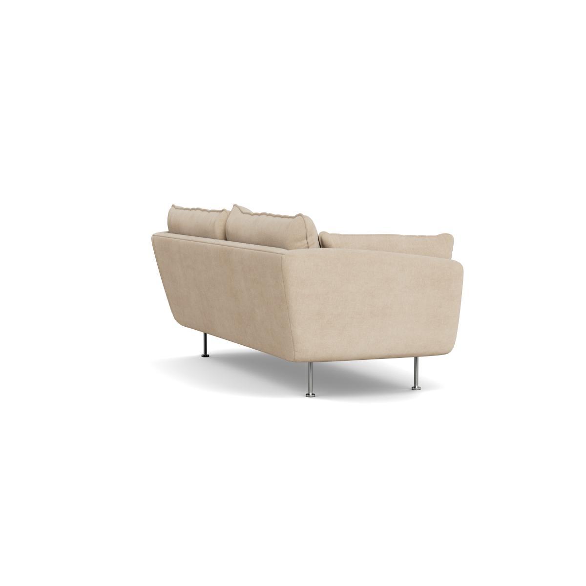 Heal's Allora 3 Seater Sofa Brushed Cotton Oat Black Feet - Heal's UK Furniture – image 4