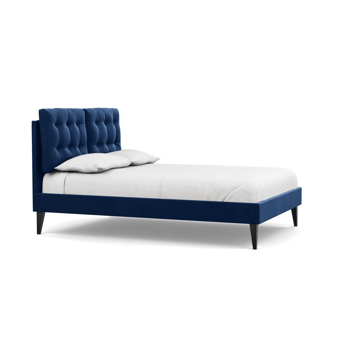 Heal's Mistral Double Bed Smart Luxe Velvet Midnight Black Feet - Heal's UK Bedroom Furniture – image 3