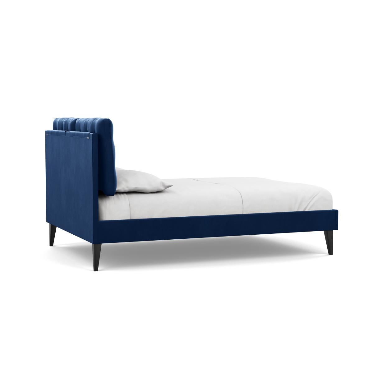 Heal's Mistral Double Bed Smart Luxe Velvet Midnight Black Feet - Heal's UK Bedroom Furniture – image 5