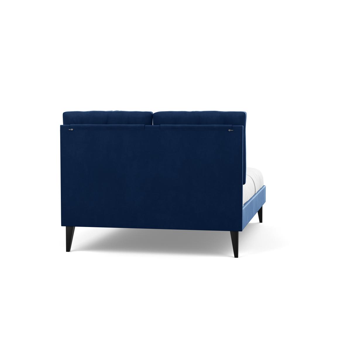 Heal's Mistral Double Bed Smart Luxe Velvet Midnight Black Feet - Heal's UK Bedroom Furniture – image 6