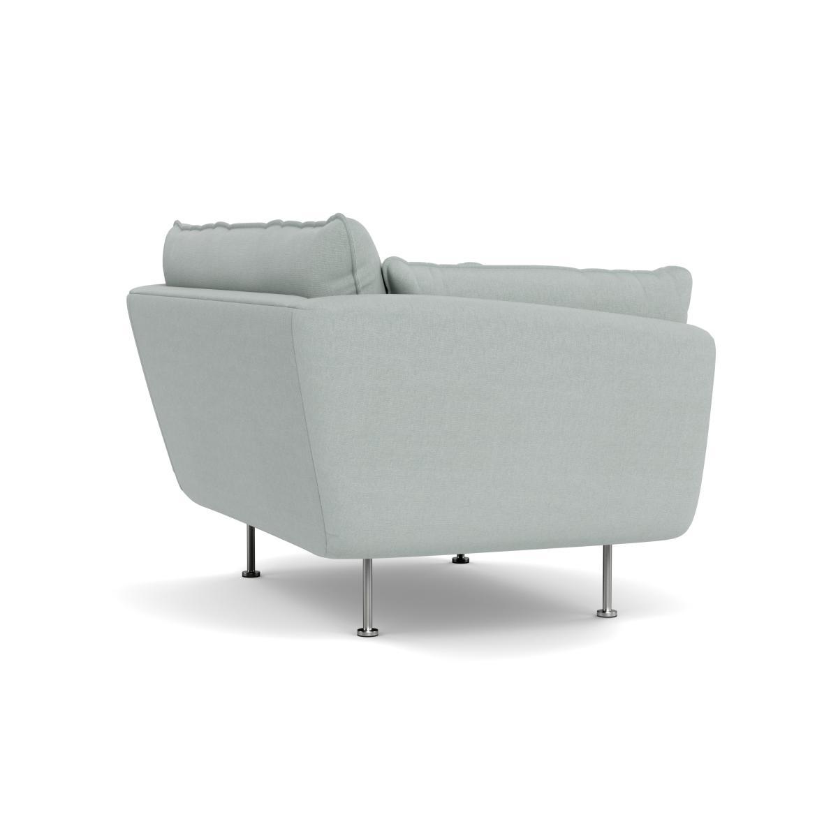 Heal's Allora Loveseat Brushed Cotton Oat Stainless Steel Feet - Heal's UK Furniture – image 4