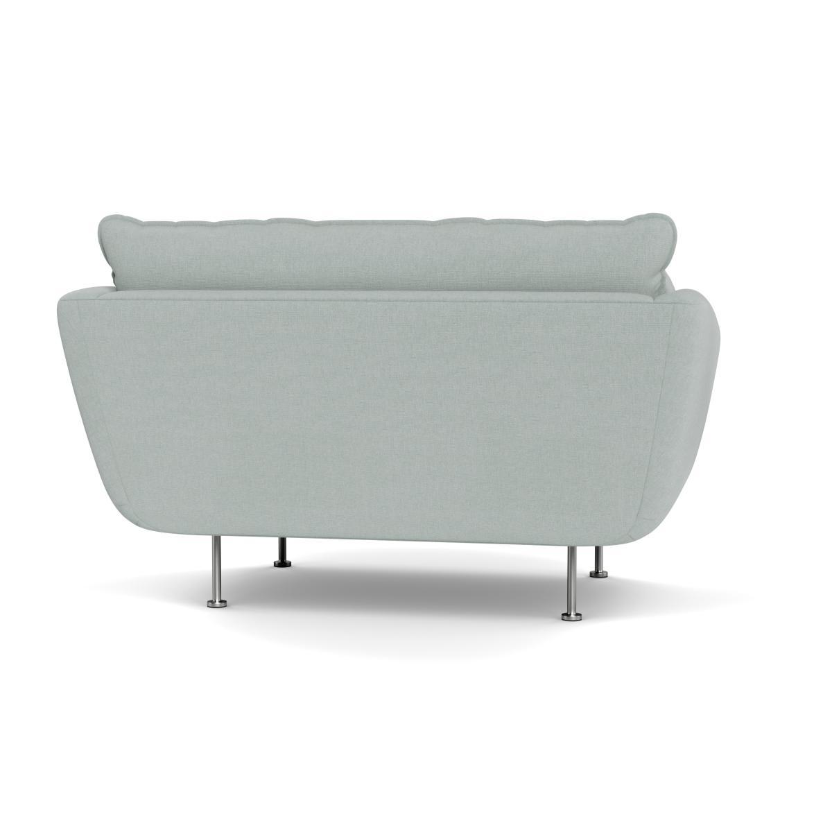 Heal's Allora Loveseat Brushed Cotton Oat Stainless Steel Feet - Heal's UK Furniture – image 5
