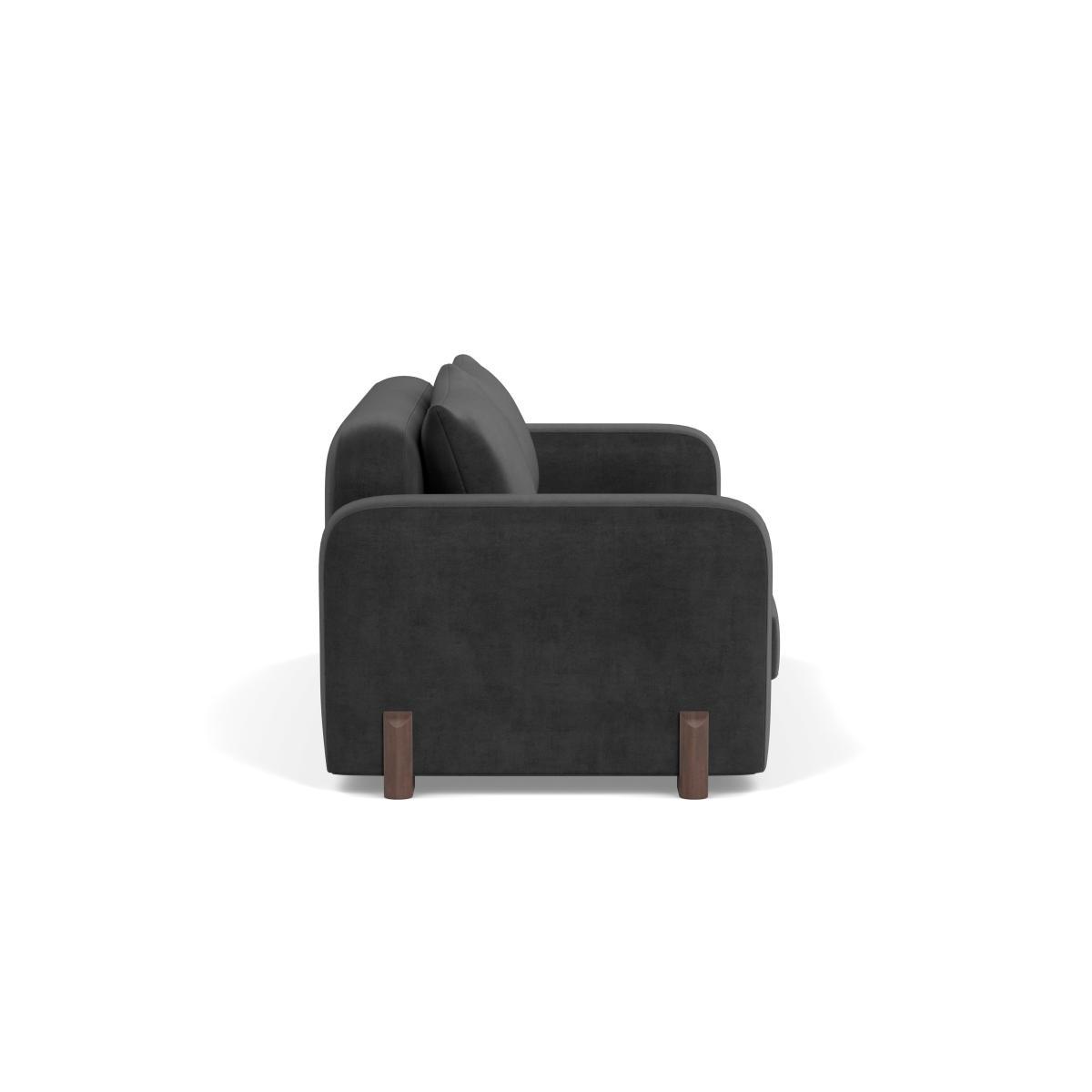 Heal's Nuvola 3 Seater Sofa Smart Luxe Velvet Nickel Black Beech Feet - Heal's UK Furniture – image 3
