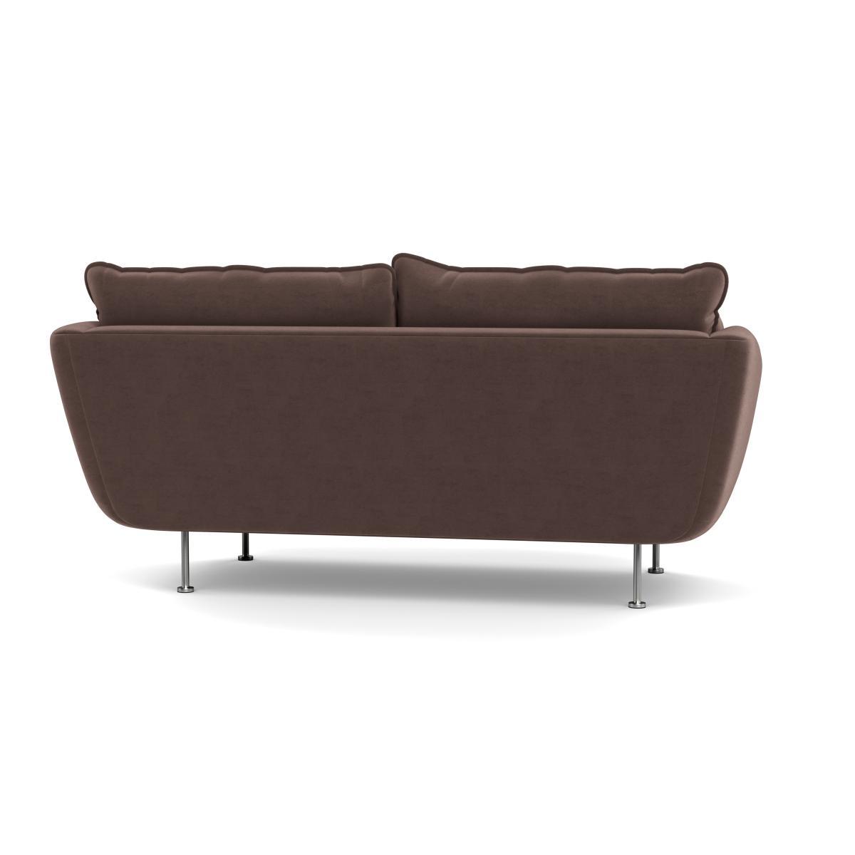 Heal's Allora 2 Seater Sofa Velvet Mink Stainless Steel Feet - Heal's UK Furniture – image 5
