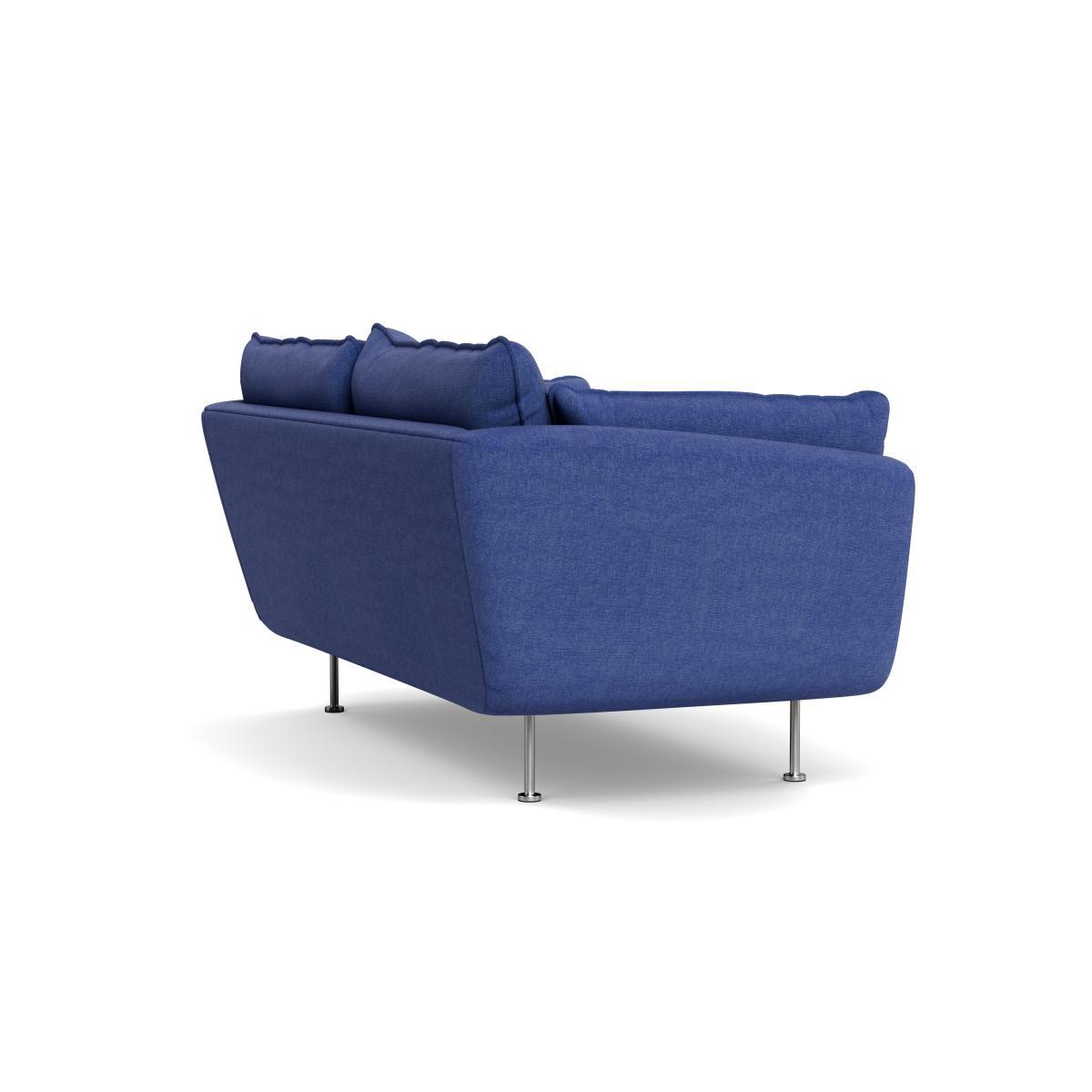 Heal's Allora 2 Seater Sofa Brushed Cotton Cobalt Black Feet - Heal's UK Furniture – image 4