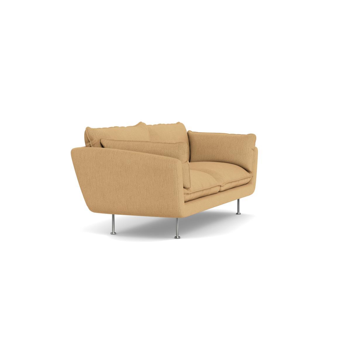 Heal's Allora 3 Seater Sofa Smart Linen Mix Sand Black Feet - Heal's UK Furniture – image 2