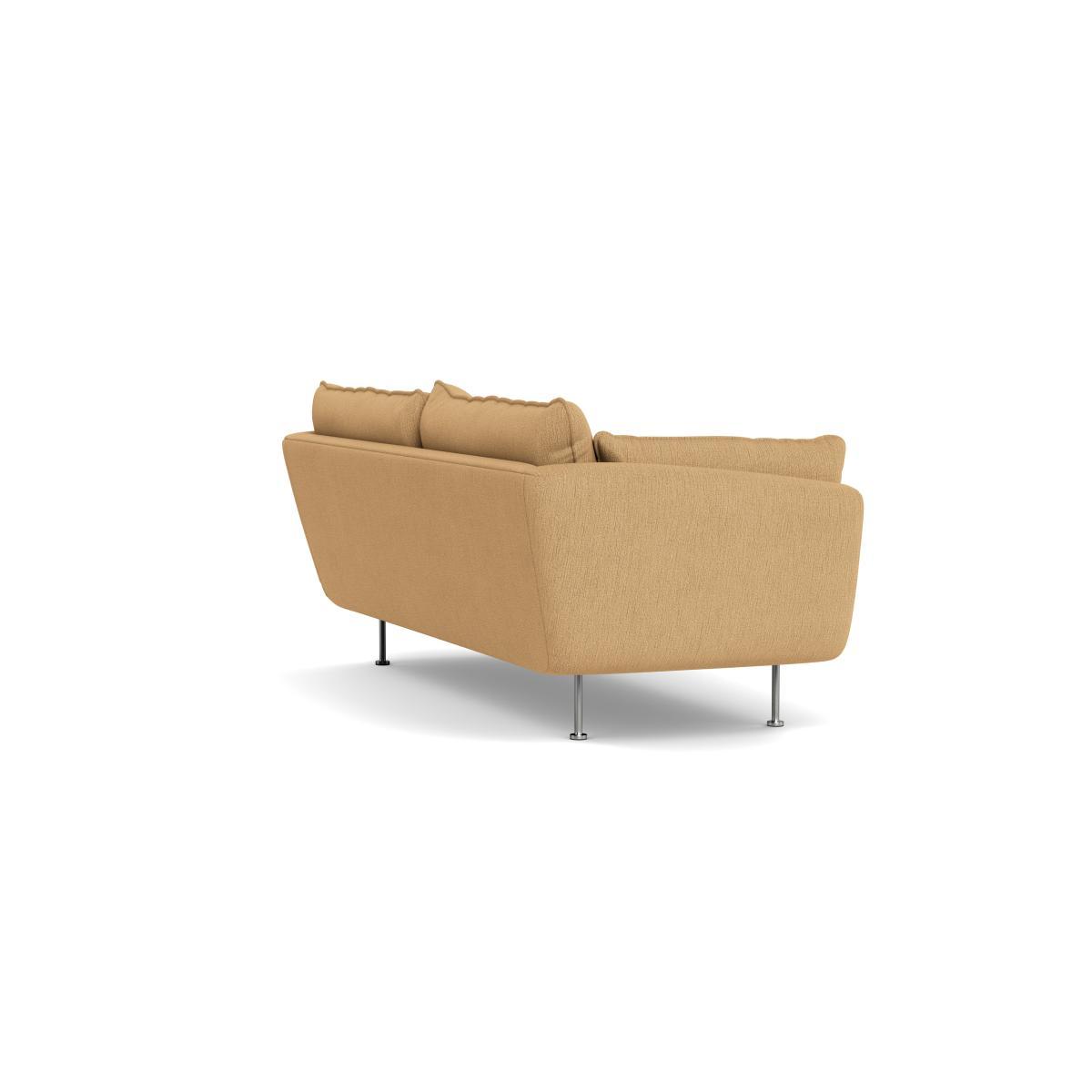 Heal's Allora 3 Seater Sofa Smart Linen Mix Sand Black Feet - Heal's UK Furniture – image 4