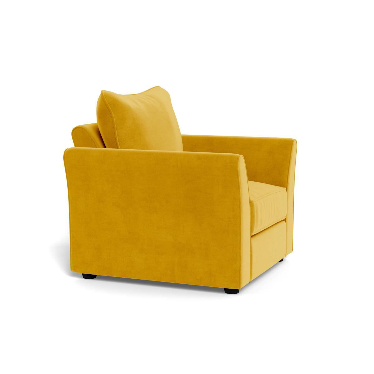 Heal's Tailor Armchair Smart Luxe Velvet Canary Natural Beech Feet - Heal's UK Furniture – image 2