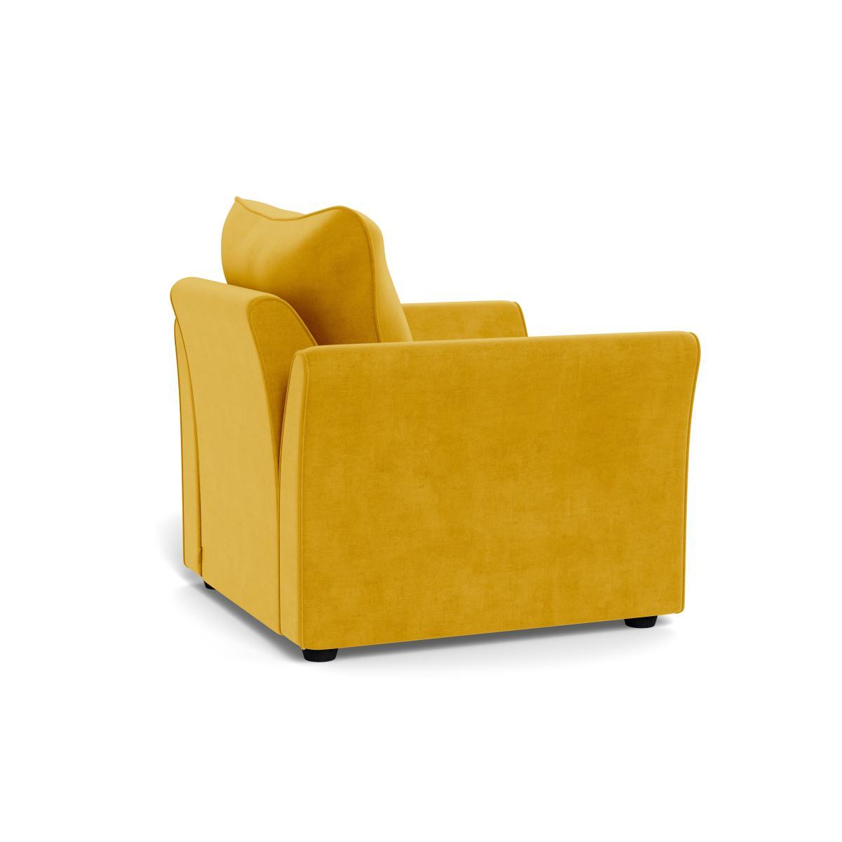 Heal's Tailor Armchair Smart Luxe Velvet Canary Natural Beech Feet - Heal's UK Furniture – image 4