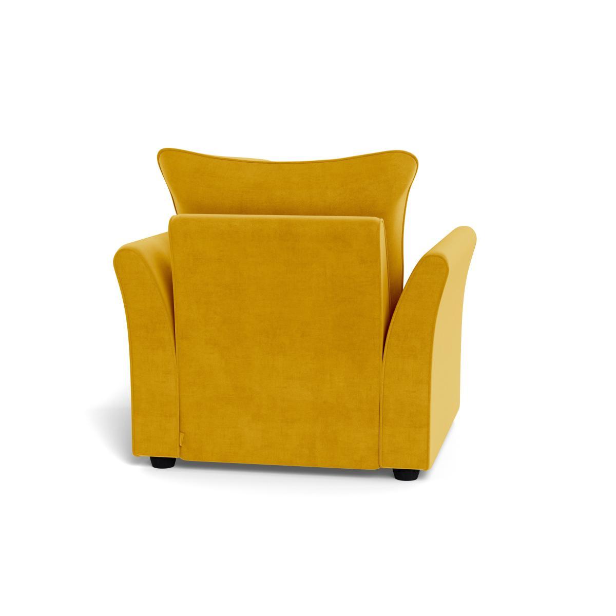 Heal's Tailor Armchair Smart Luxe Velvet Canary Natural Beech Feet - Heal's UK Furniture – image 5