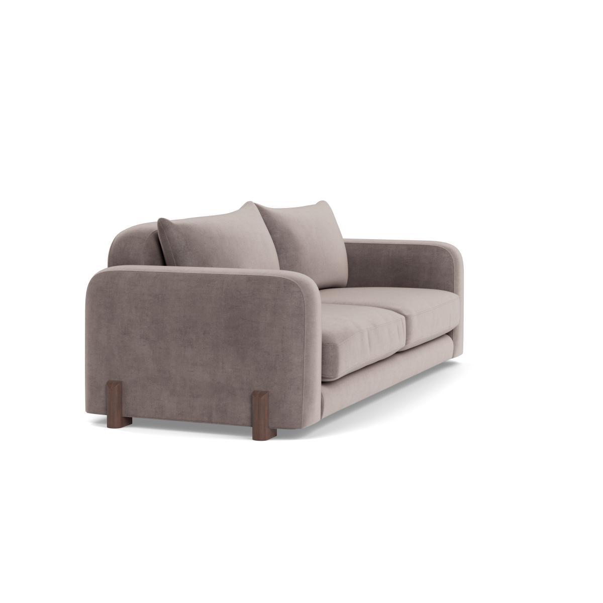Heal's Nuvola 4 Seater Sofa Smart Luxe Velvet Mushroom Black Beech Feet - Heal's UK Furniture – image 2
