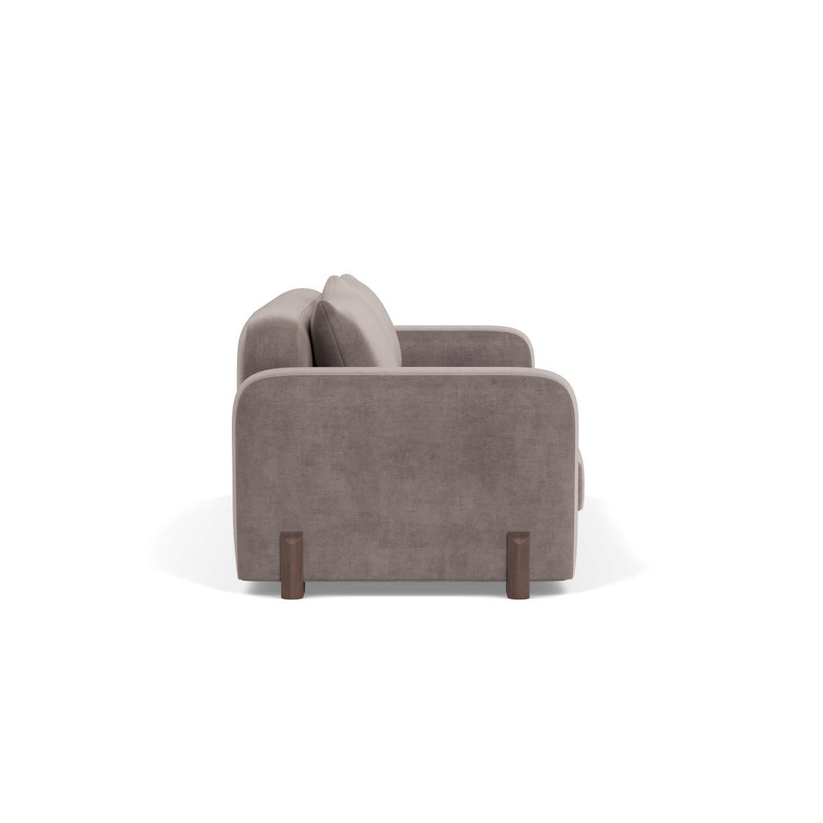 Heal's Nuvola 4 Seater Sofa Smart Luxe Velvet Mushroom Black Beech Feet - Heal's UK Furniture – image 3