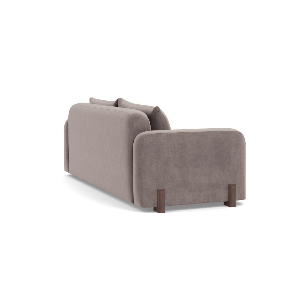 Heal's Nuvola 4 Seater Sofa Smart Luxe Velvet Mushroom Black Beech Feet - Heal's UK Furniture – image 4