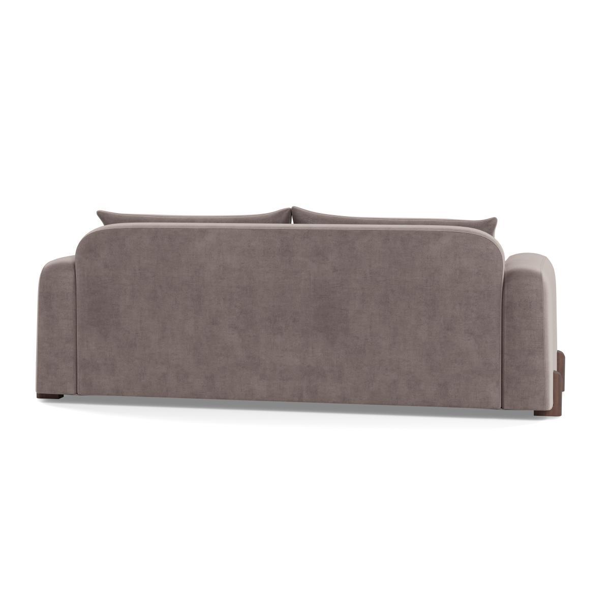 Heal's Nuvola 4 Seater Sofa Smart Luxe Velvet Mushroom Black Beech Feet - Heal's UK Furniture – image 5