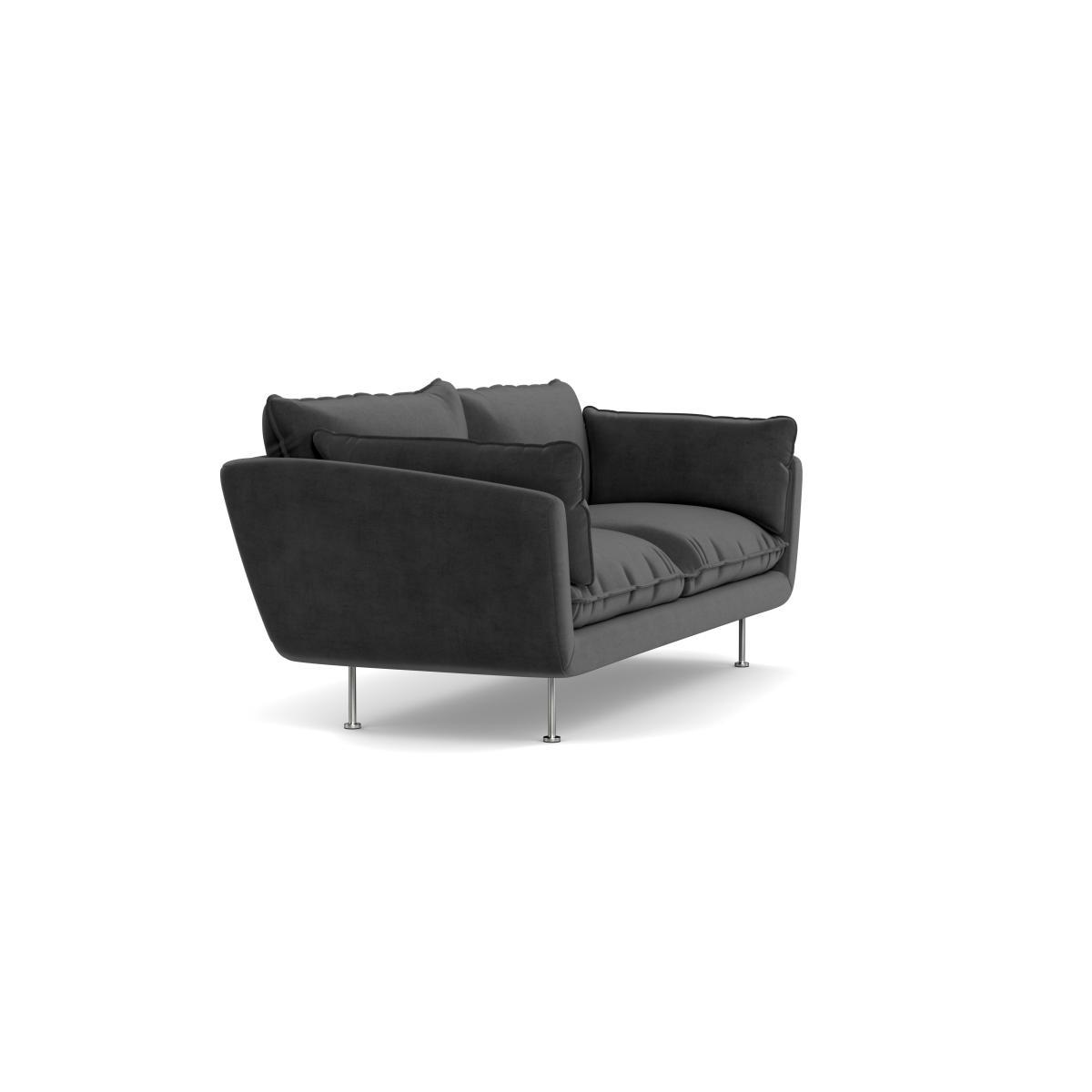 Heal's Allora 3 Seater Sofa Smart Luxe Velvet Nickel Brass Feet - Heal's UK Furniture – image 2