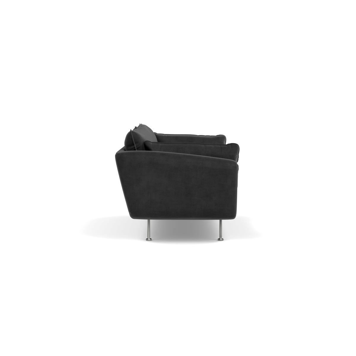 Heal's Allora 3 Seater Sofa Smart Luxe Velvet Nickel Brass Feet - Heal's UK Furniture – image 3