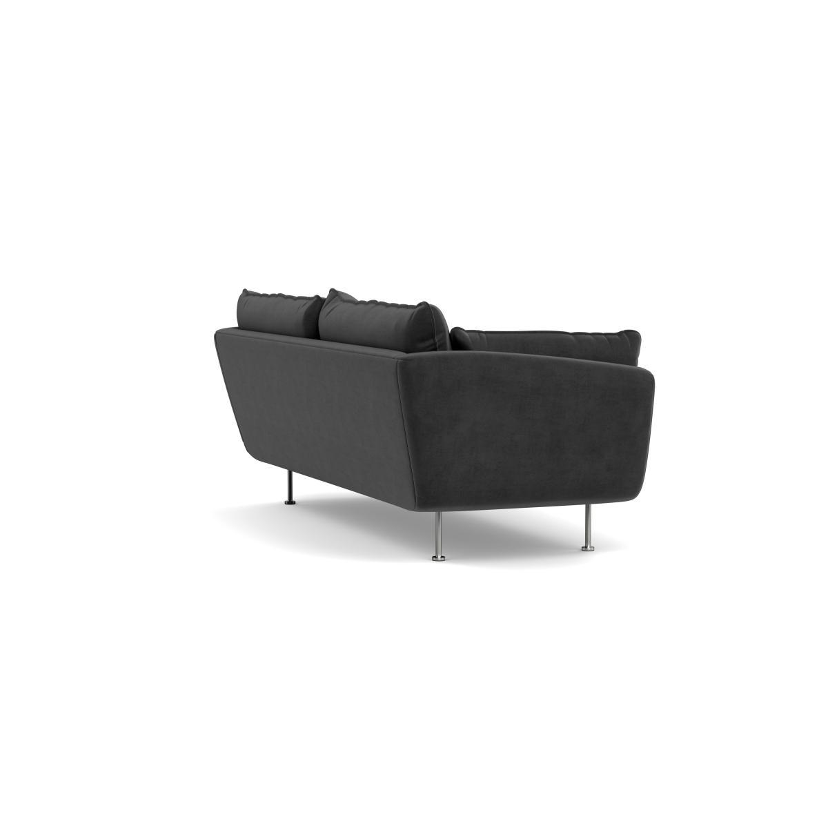Heal's Allora 3 Seater Sofa Smart Luxe Velvet Nickel Brass Feet - Heal's UK Furniture – image 4