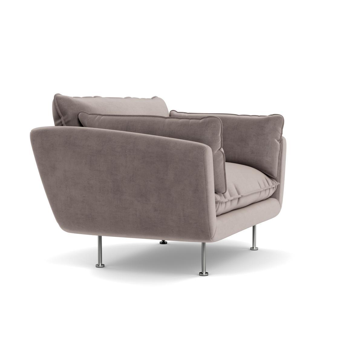 Heal's Allora Loveseat Smart Luxe Velvet Mushroom Brass Feet - Heal's UK Furniture – image 2