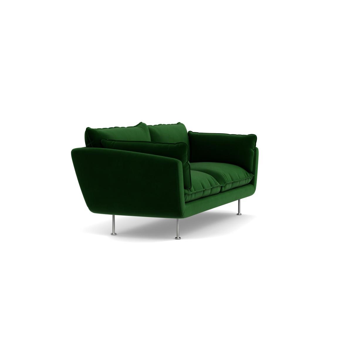 Heal's Allora 3 Seater Sofa Smart Velvet Forest Black Feet - Heal's UK Furniture – image 2