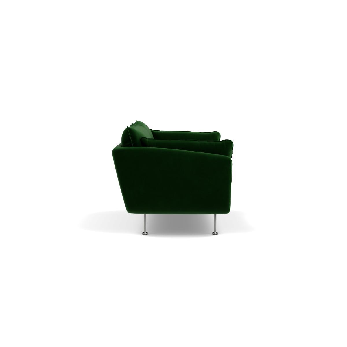 Heal's Allora 3 Seater Sofa Smart Velvet Forest Black Feet - Heal's UK Furniture – image 3