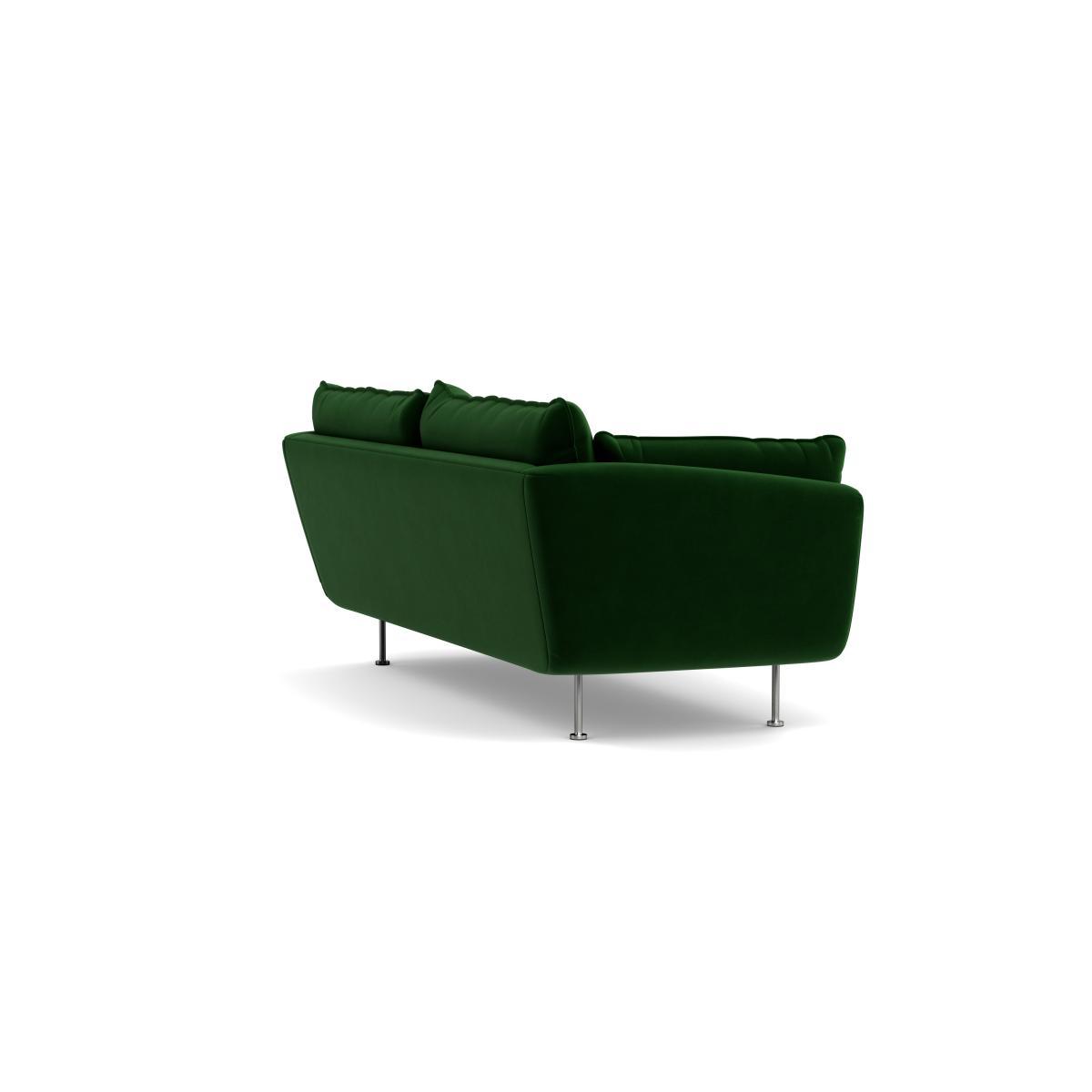 Heal's Allora 3 Seater Sofa Smart Velvet Forest Black Feet - Heal's UK Furniture – image 4
