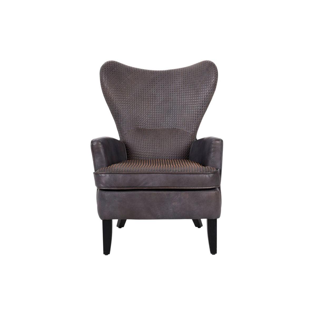 Timothy Oulton Mentor Lounge Chair Destroyed Raw Leather Weathered Oak Legs - Heal's UK Furniture – image 2