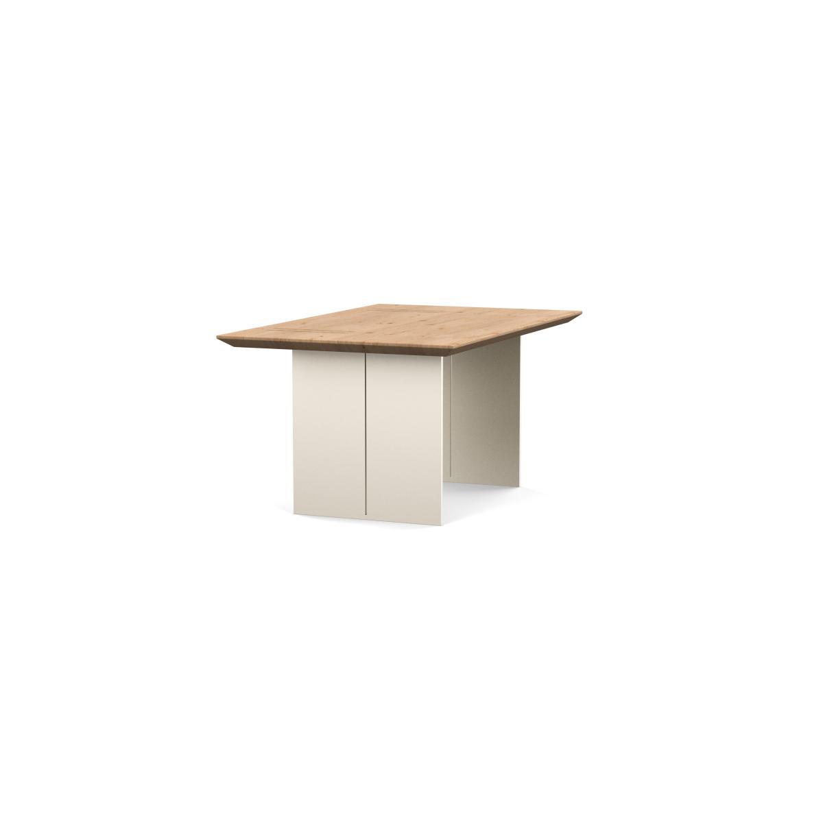 Heal's Berlin Dining Table 160x90cm Natural Oak Chamfered Edge Not Filled Black Legs - Heal's UK Furniture – image 2