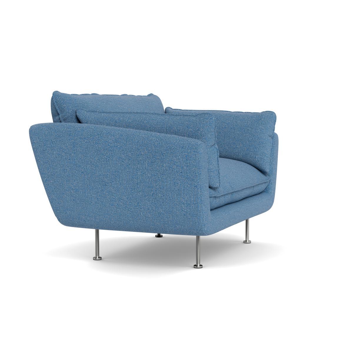 Heal's Allora Loveseat Tejo Recycled Cobalt Stainless Steel Feet - Heal's UK Furniture – image 2