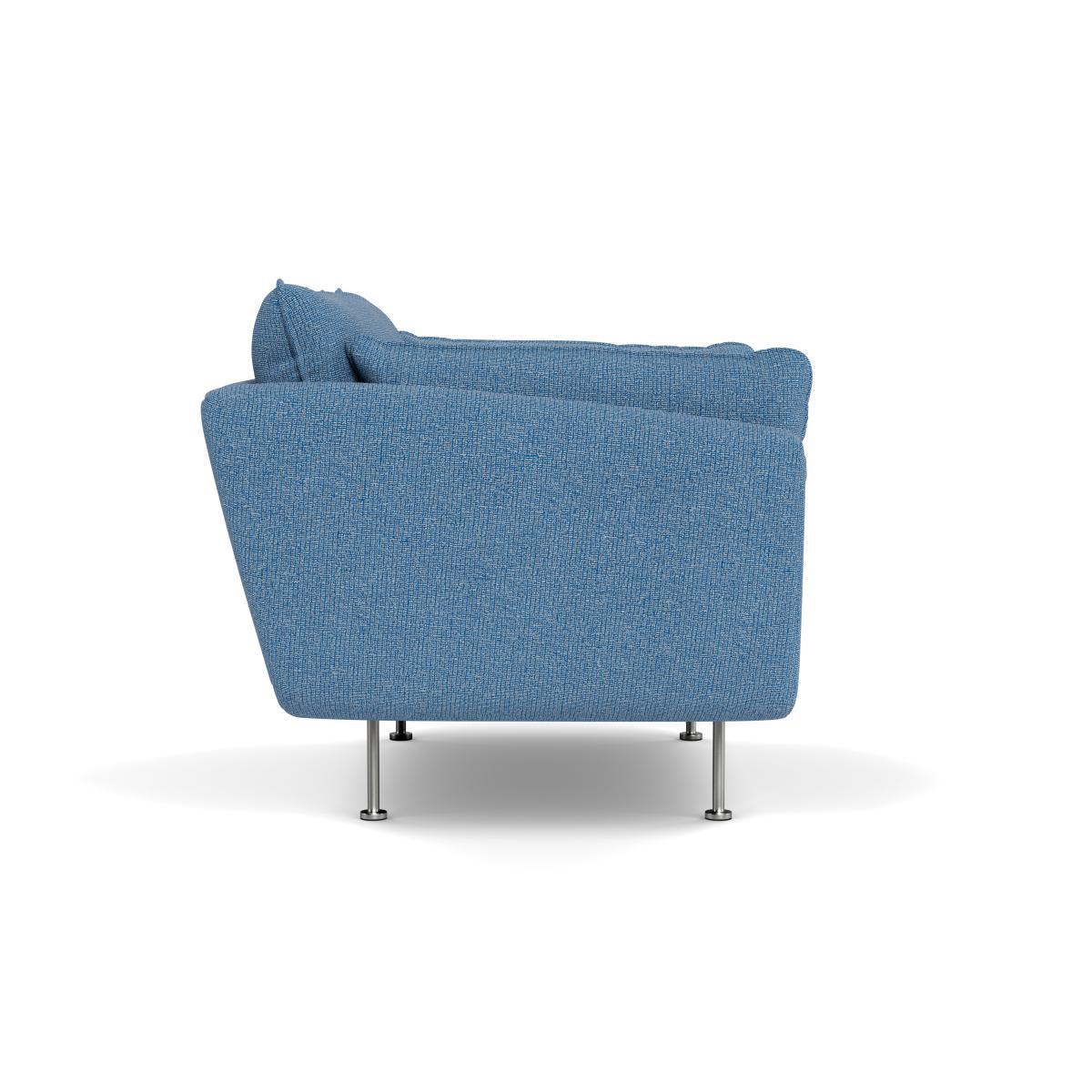 Heal's Allora Loveseat Tejo Recycled Cobalt Stainless Steel Feet - Heal's UK Furniture – image 3