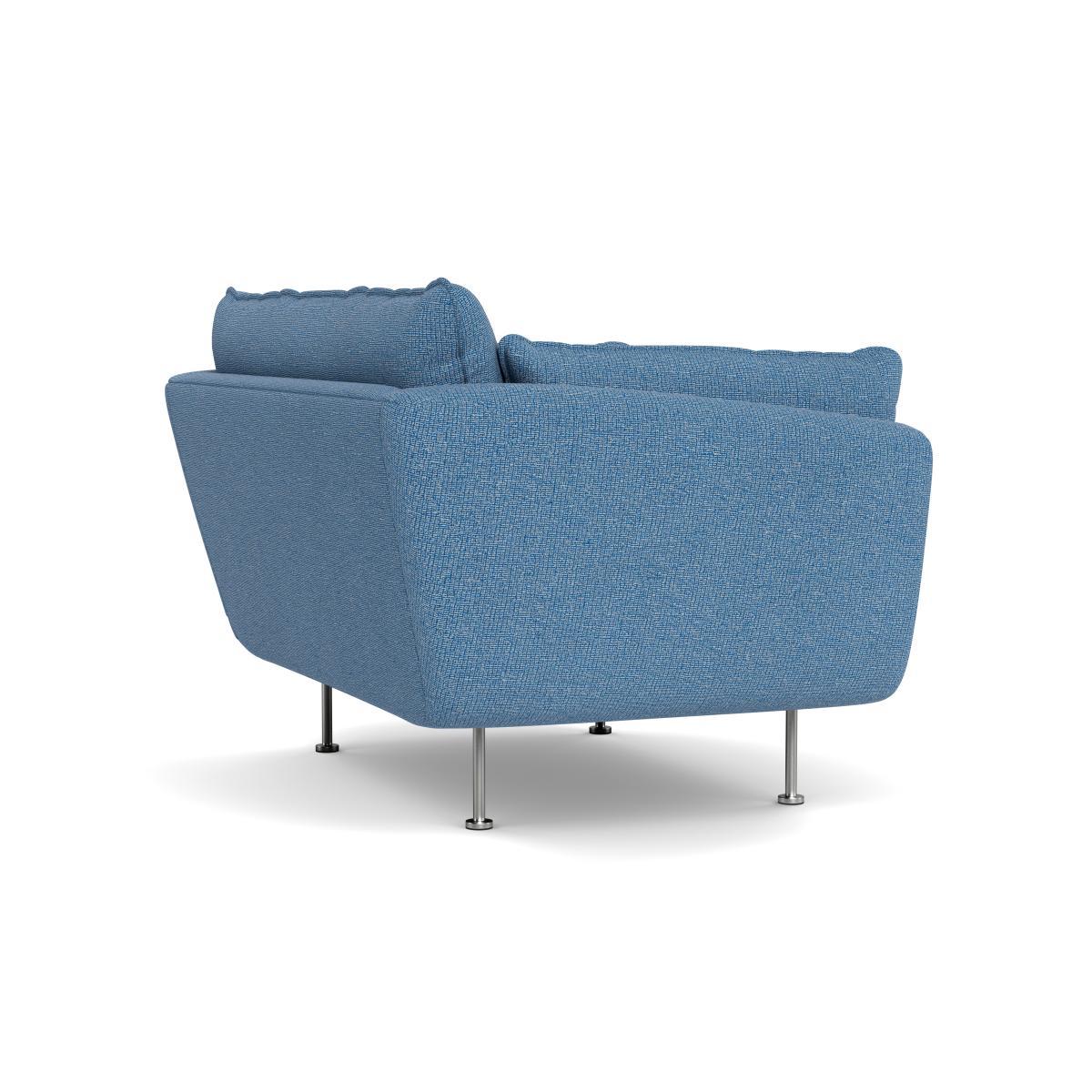 Heal's Allora Loveseat Tejo Recycled Cobalt Stainless Steel Feet - Heal's UK Furniture – image 4