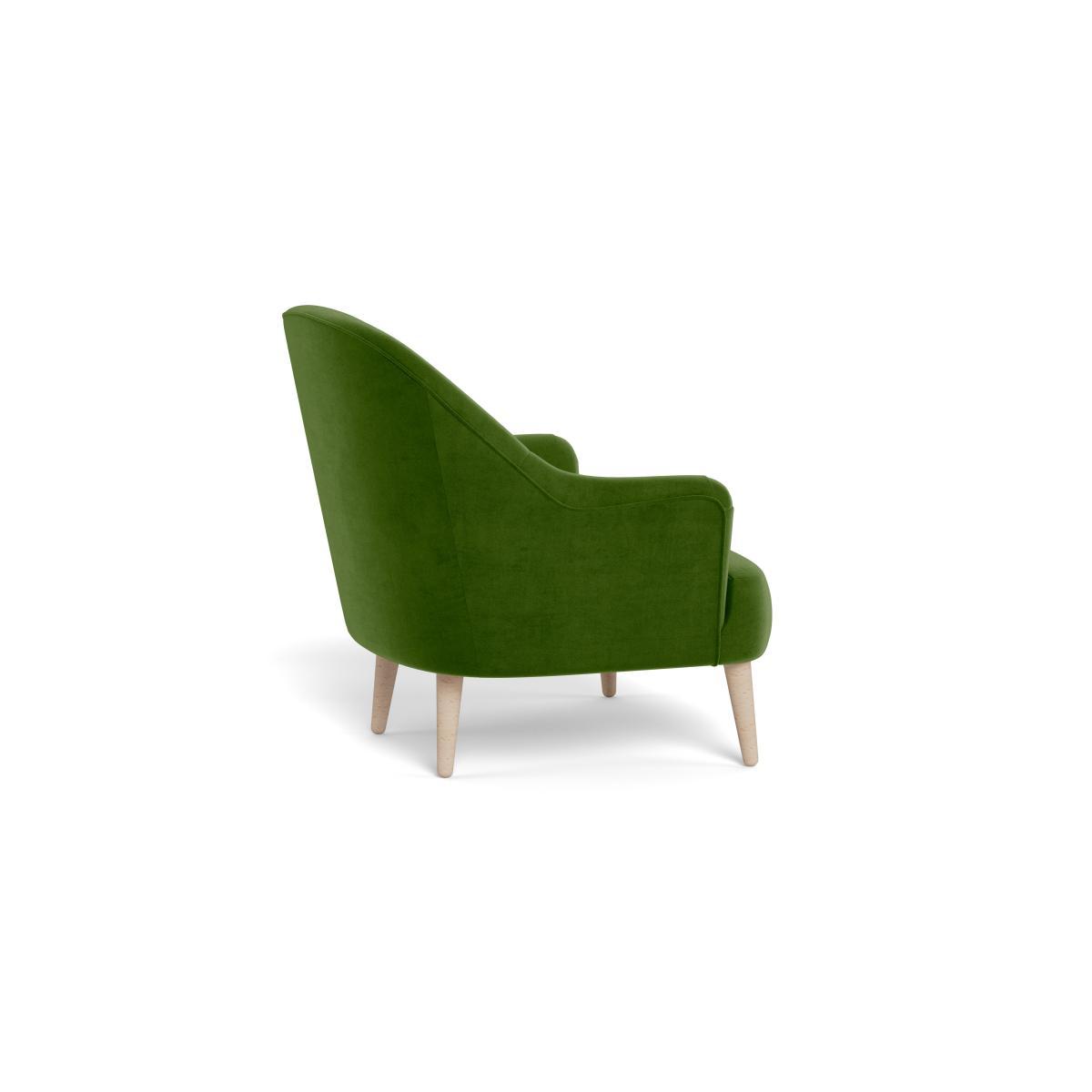 Heal's Elgin Chair Smart Luxe Velvet Grass Natural Feet - Heal's UK Furniture – image 4