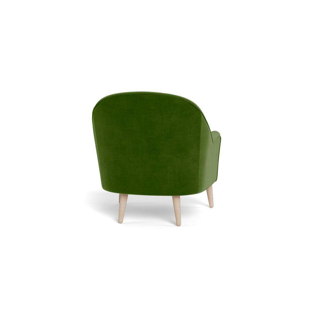Heal's Elgin Chair Smart Luxe Velvet Grass Natural Feet - Heal's UK Furniture – image 5