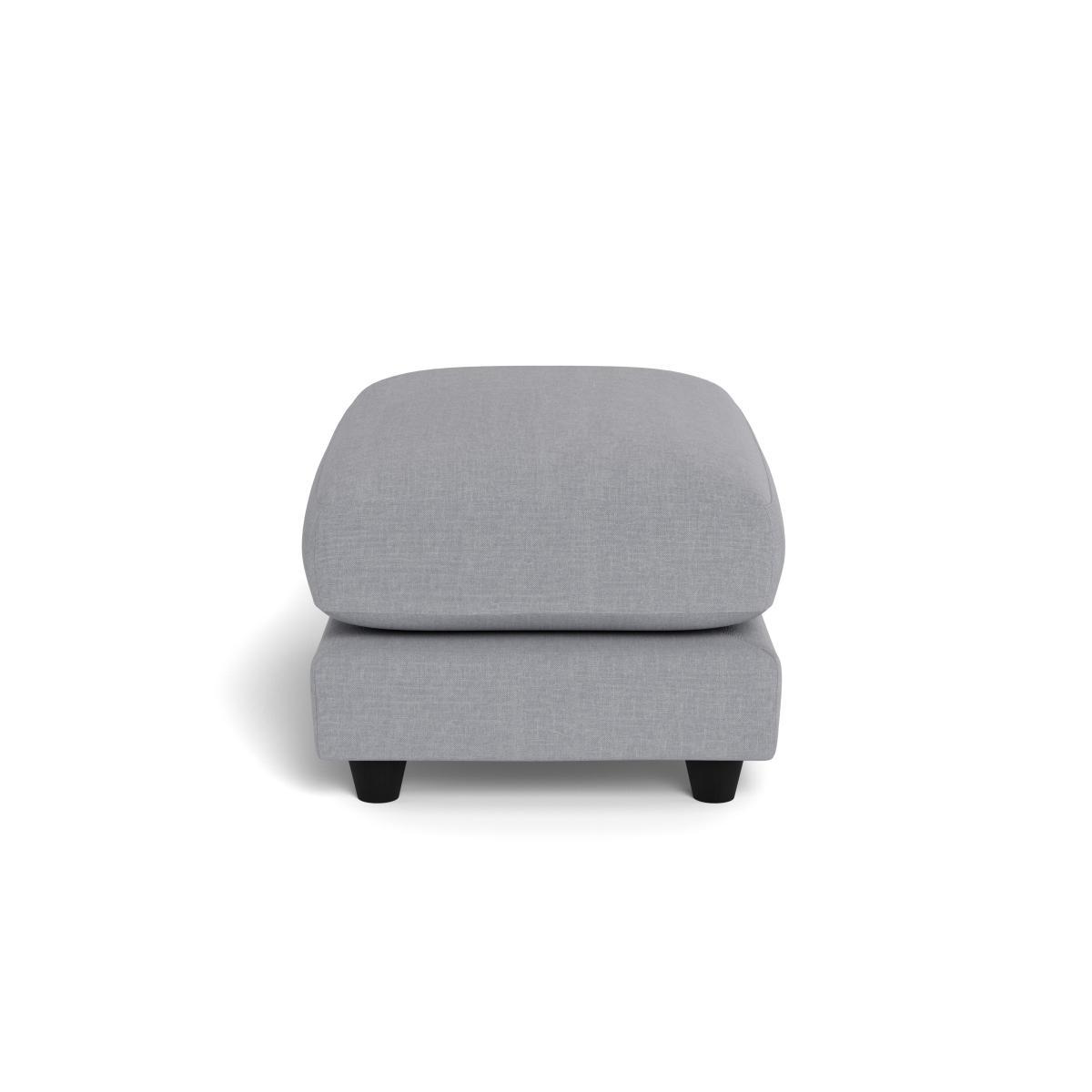 Heal's Snooze Footstool Brushed Cotton Pewter Black Feet - Heal's UK Furniture – image 3