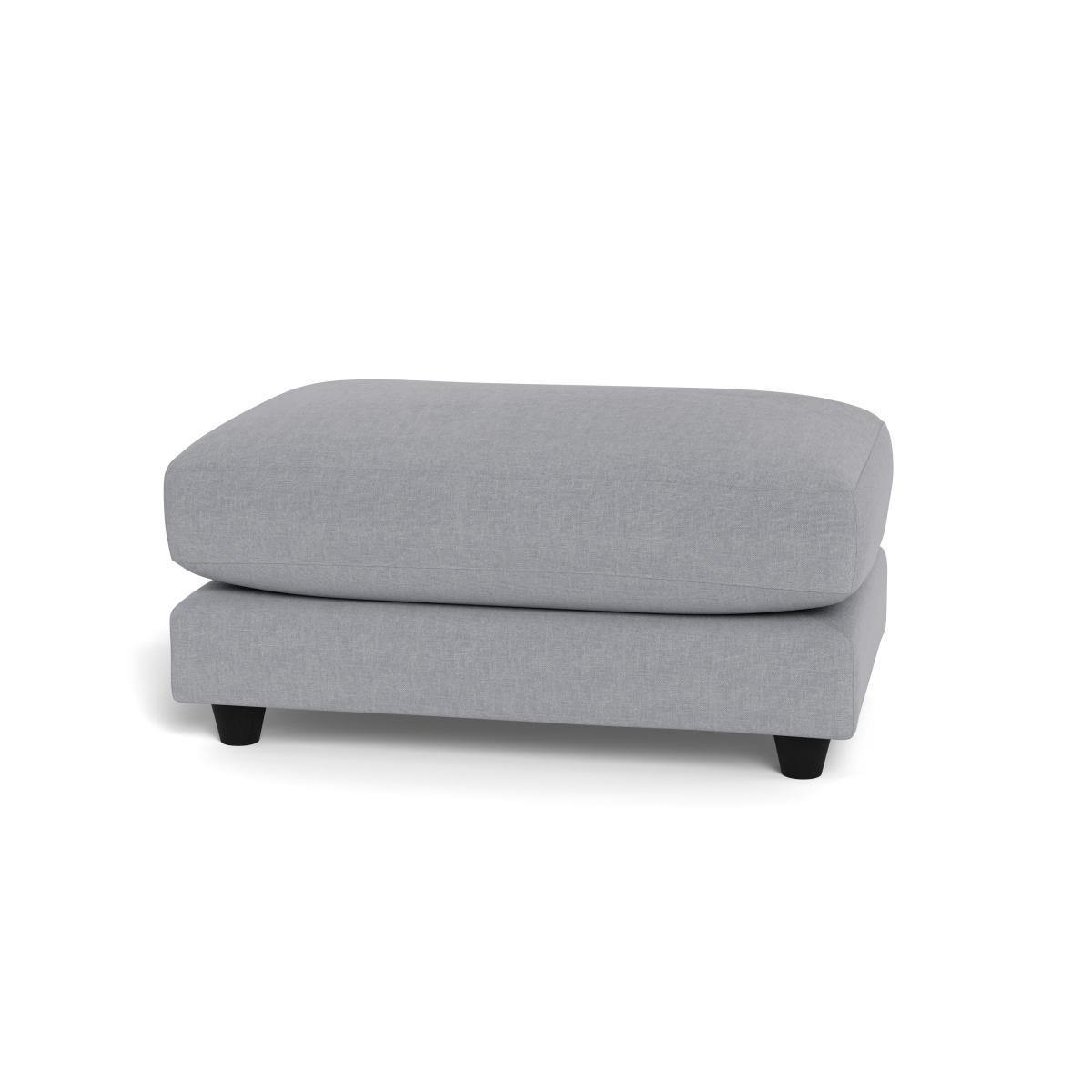 Heal's Snooze Footstool Brushed Cotton Pewter Black Feet - Heal's UK Furniture – image 5